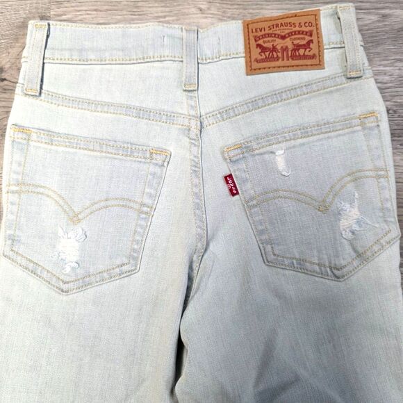 NWT Levi's 720 High Rise Super Skinny Light Wash Distressed Jeans Size 24 x 28 - Picture 8 of 9